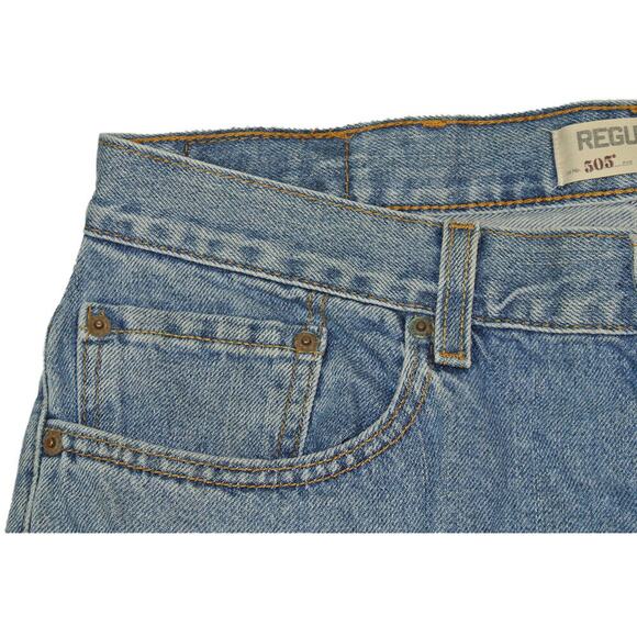 Levi's Men's 505 jeans regular fit 38 x 34 medium wash distressed straight - Picture 4 of 12